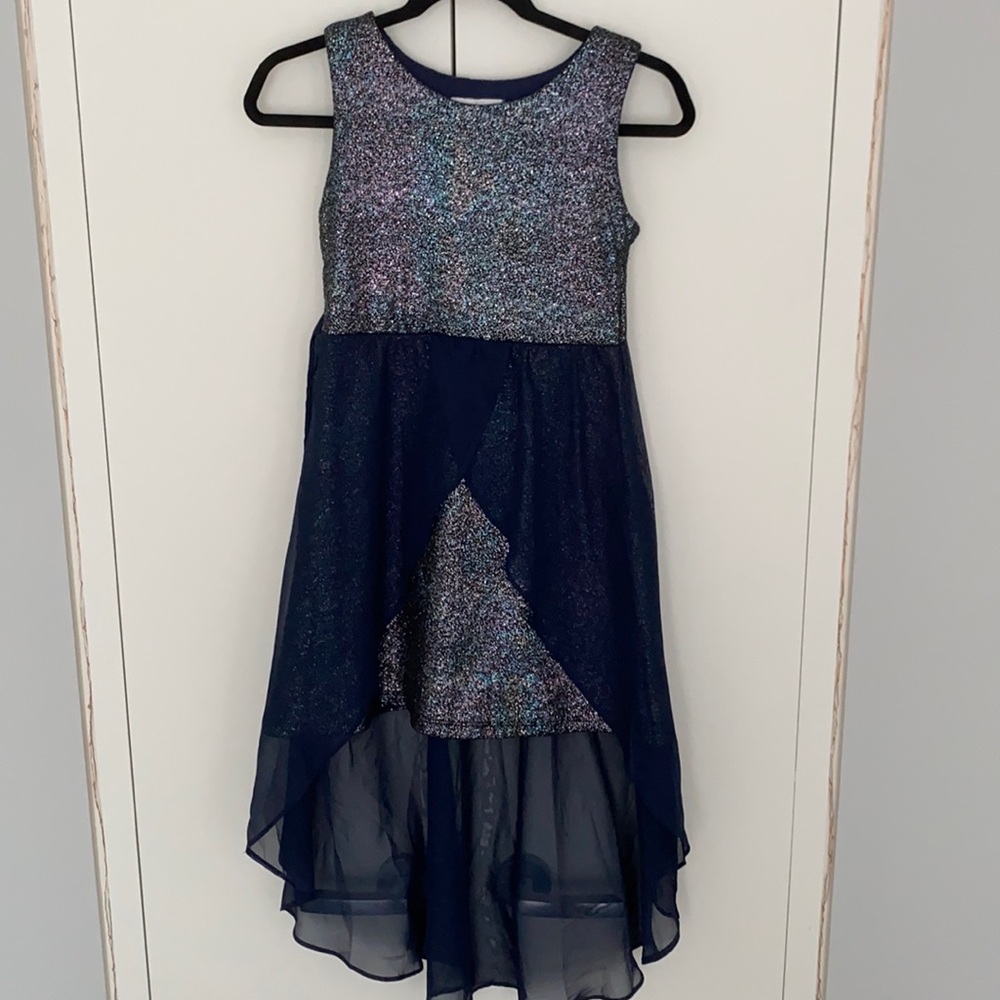 Rare Editions Mesh + Sparkle Dress